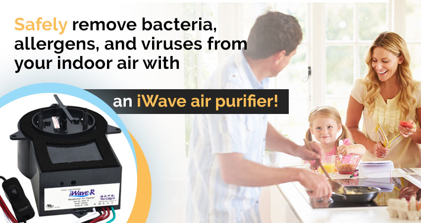 iWave air purifier - remove bacteria, allergens, and viruses from your indoor air